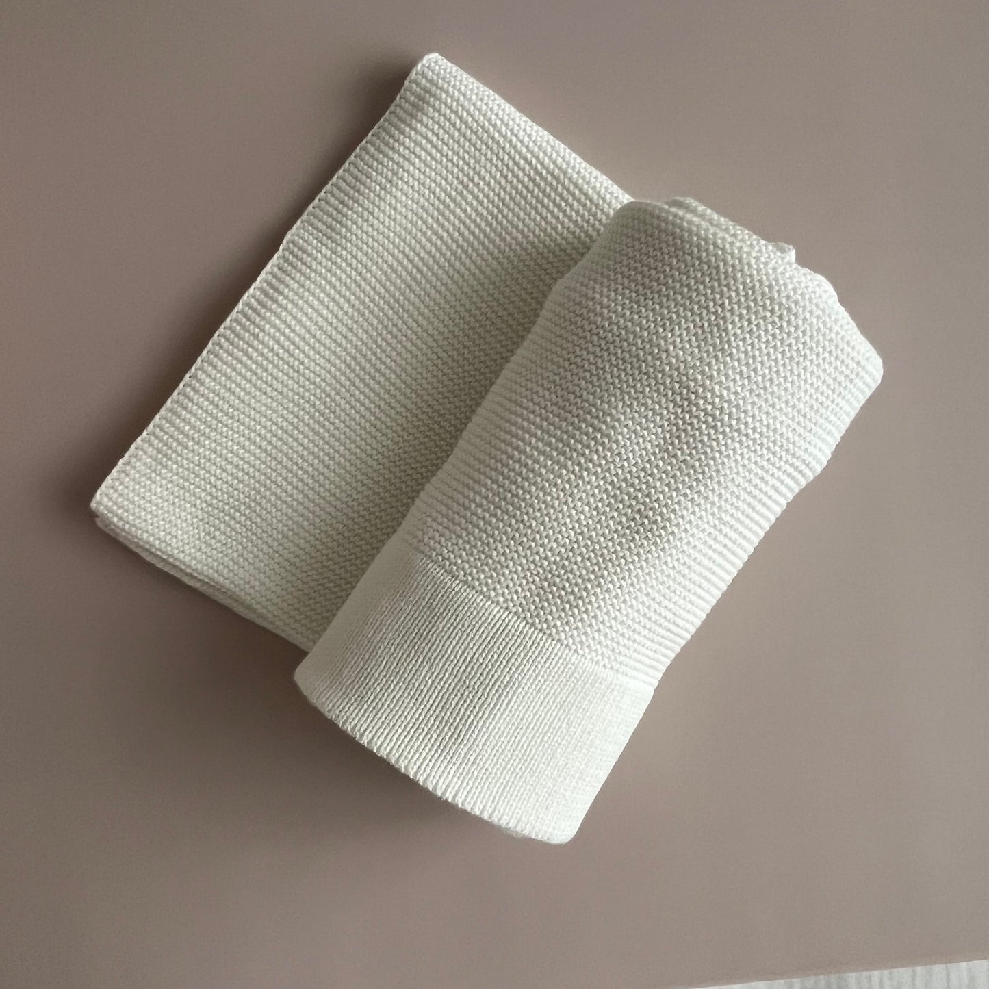 Baby Strickdecke | Weiß