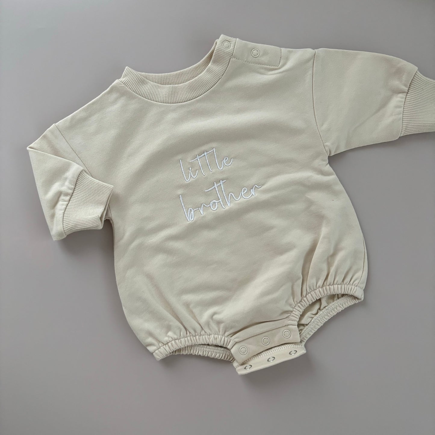 Strampler „little brother“ | Vanille
