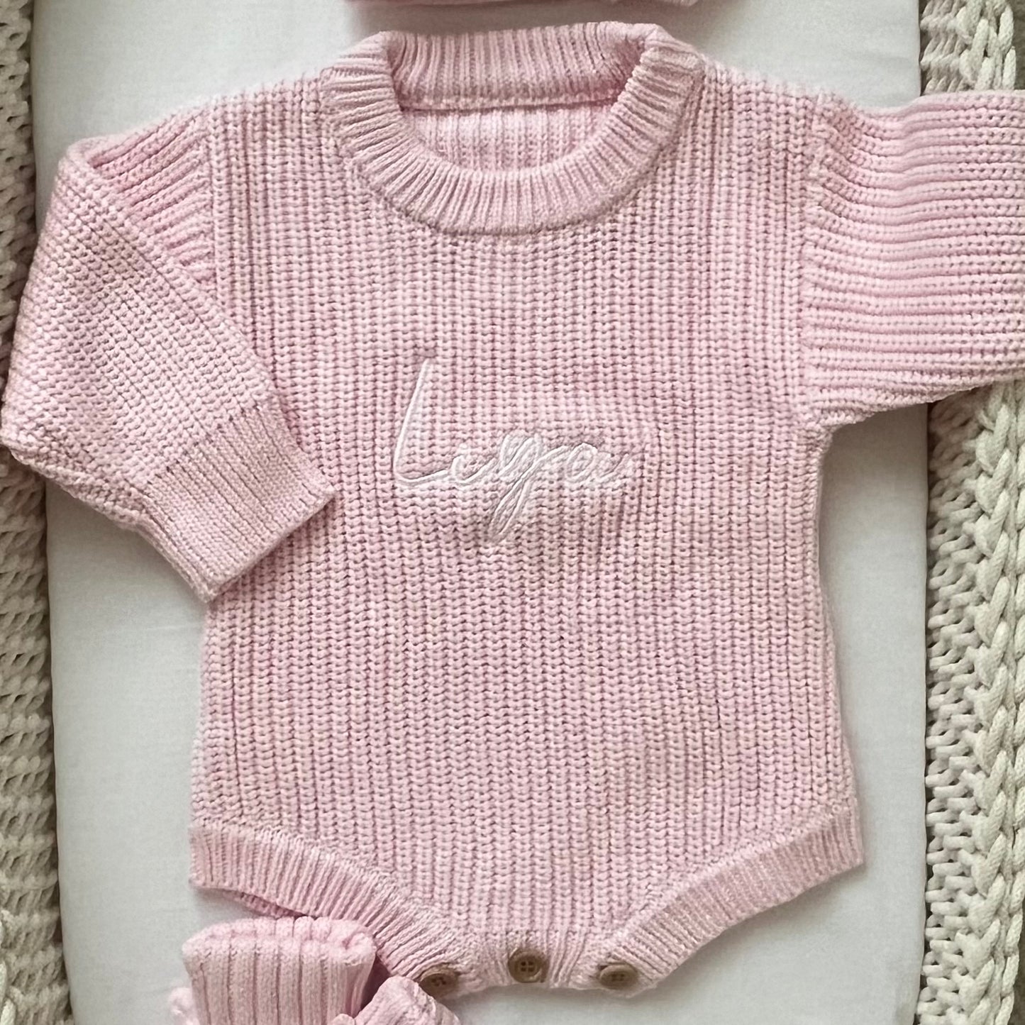 Strick-Strampler | Hellrosa