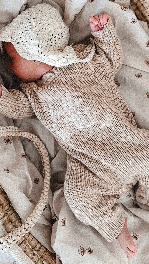 Strick-Overall | Beige