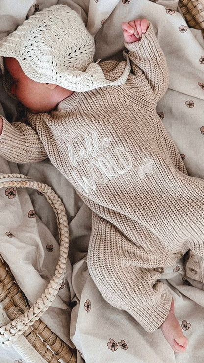 Strick-Overall | Beige