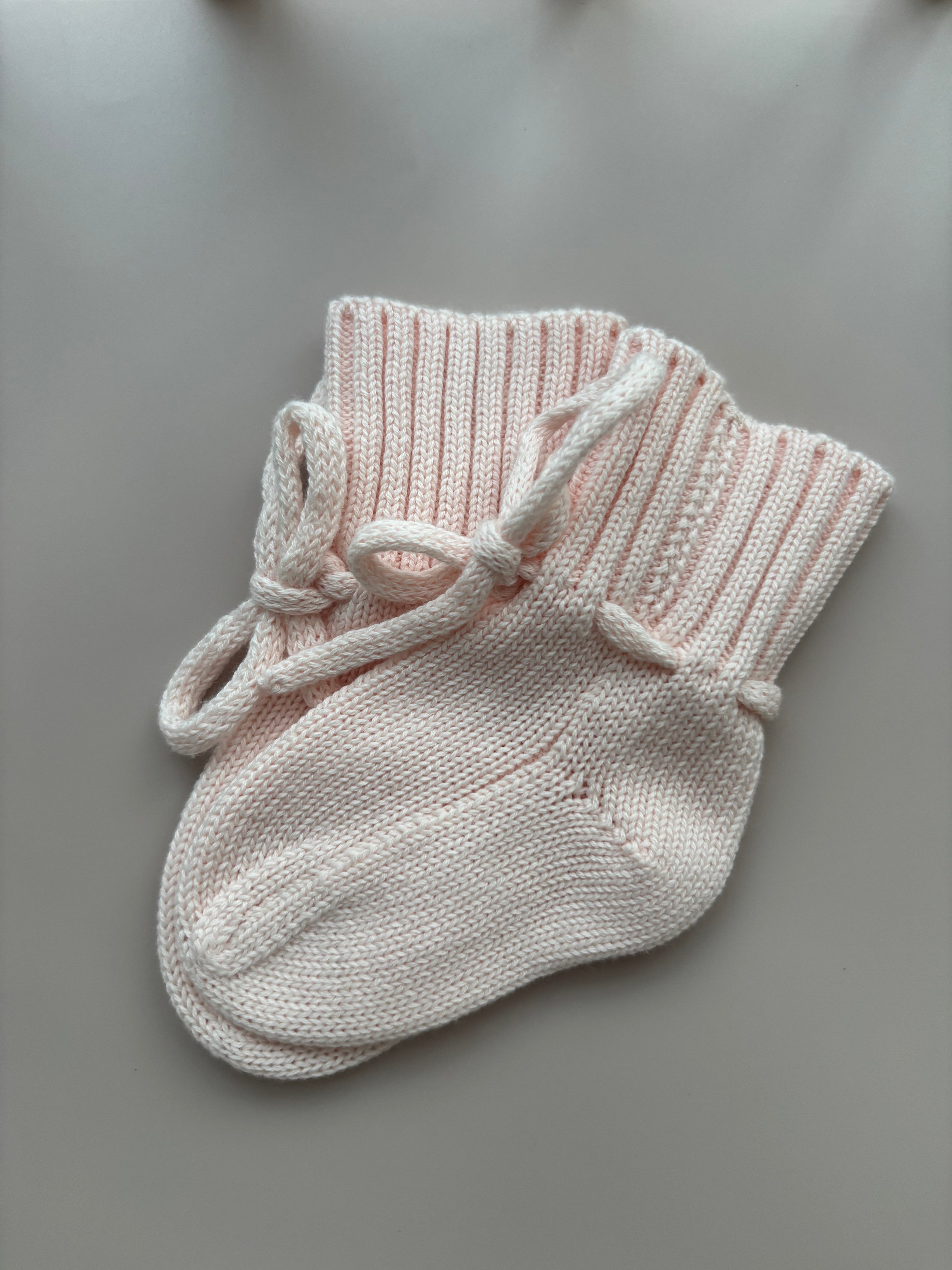 Strickschühchen | Puderrosa