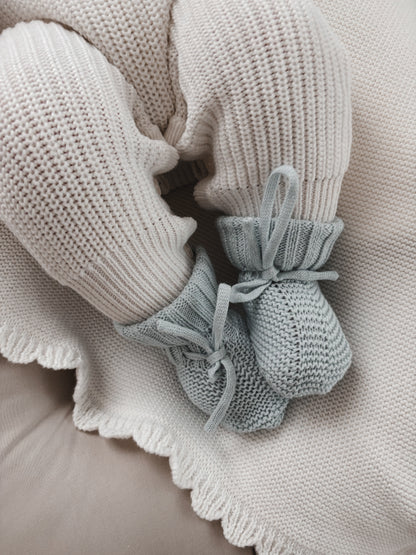 Baby-Strickschühchen | Hellblau