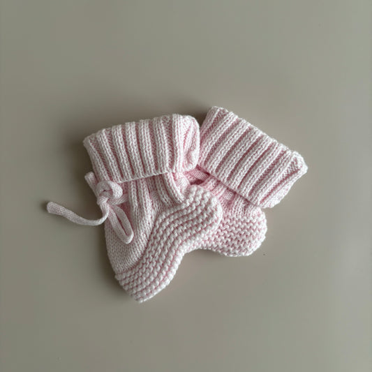 Baby-Strickschühchen | Hellrosa
