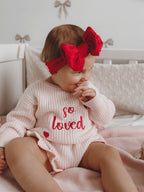 Long-Sleeved romper with Ruffles on the Leg | Powder Pink