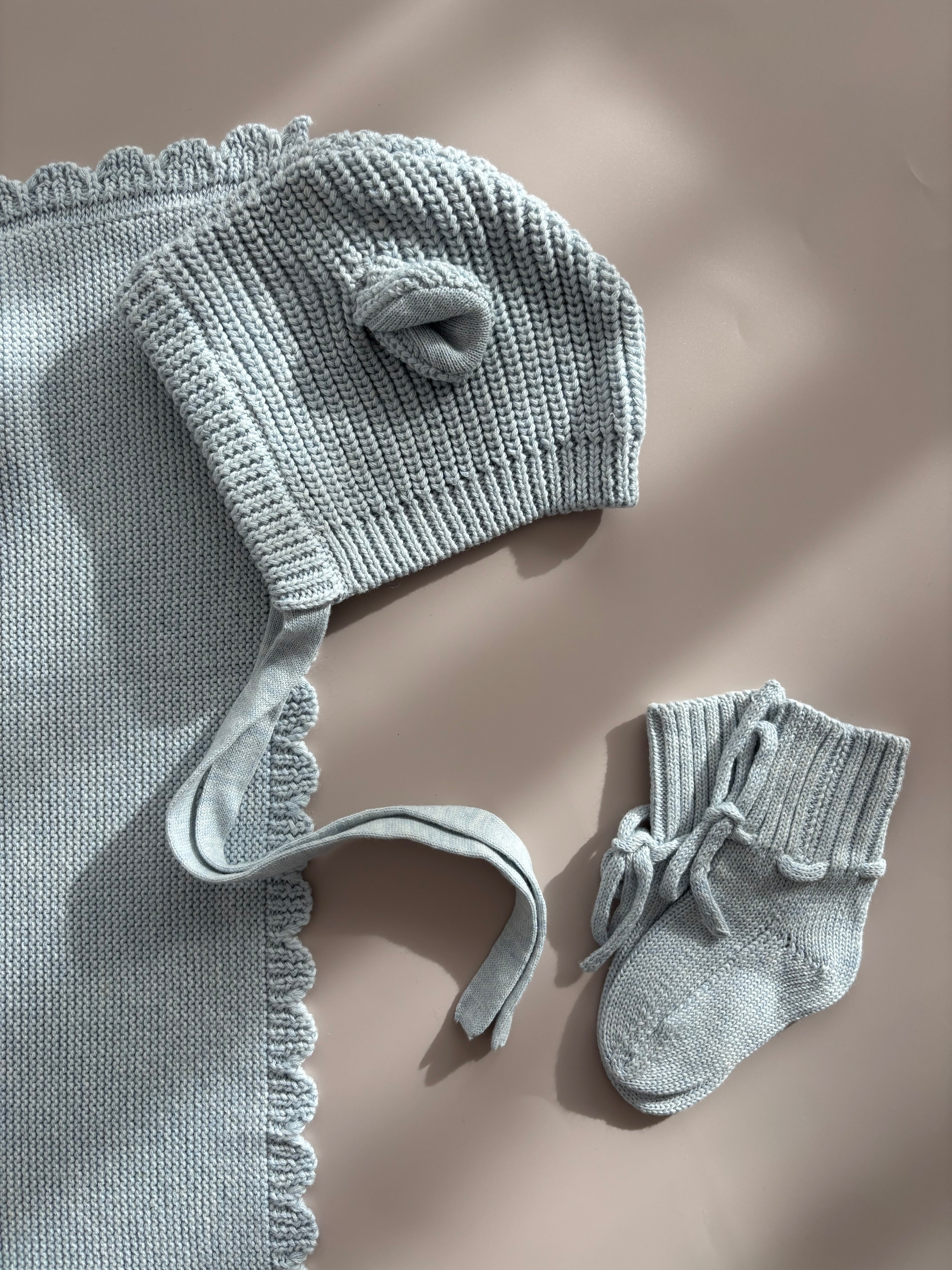 Strickmütze mit Bärenohren | Puderblau