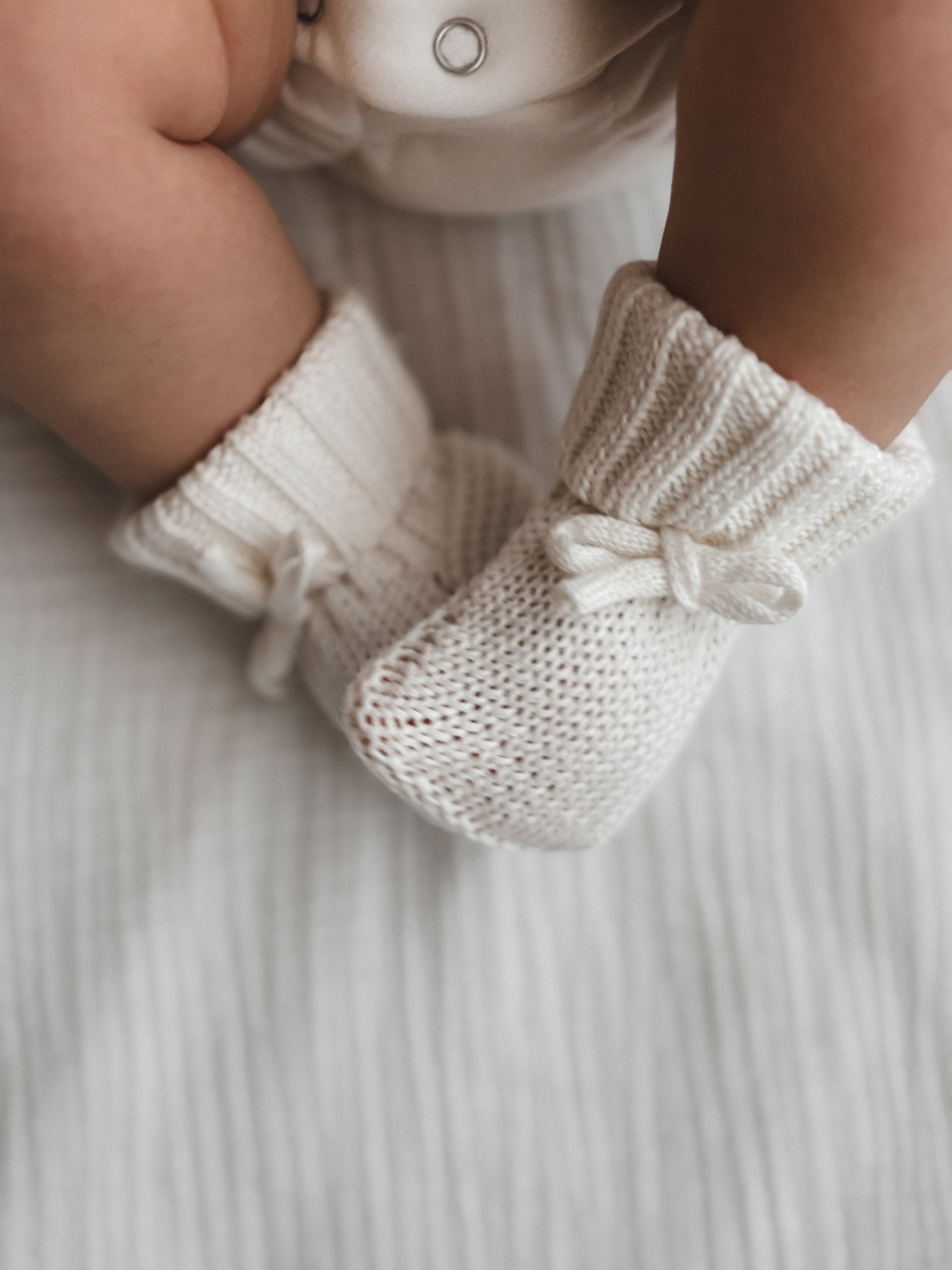 Baby-Strickschühchen | Weiß