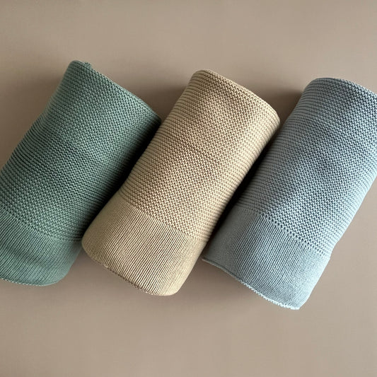 Baby Strickdecke | Hellblau