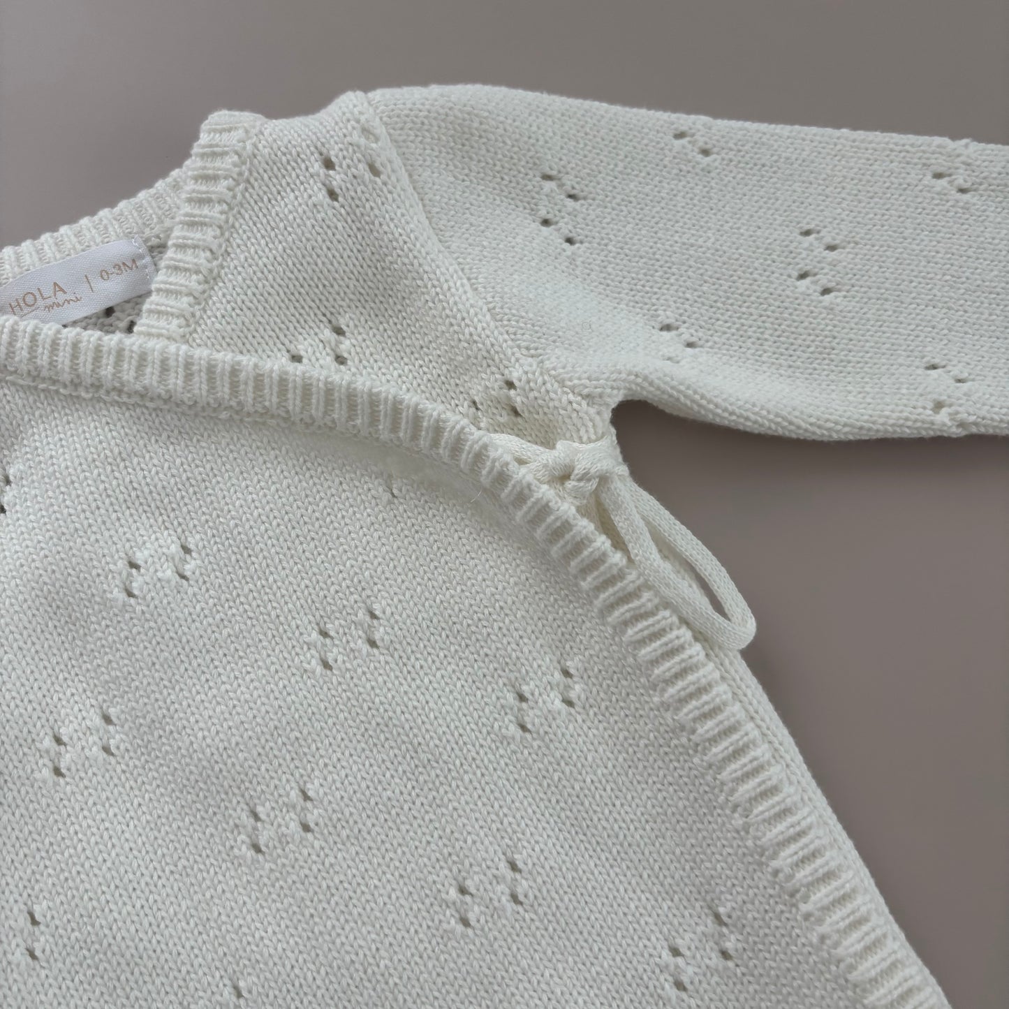 Kimono-Overall mit Pointellemuster | Weiß