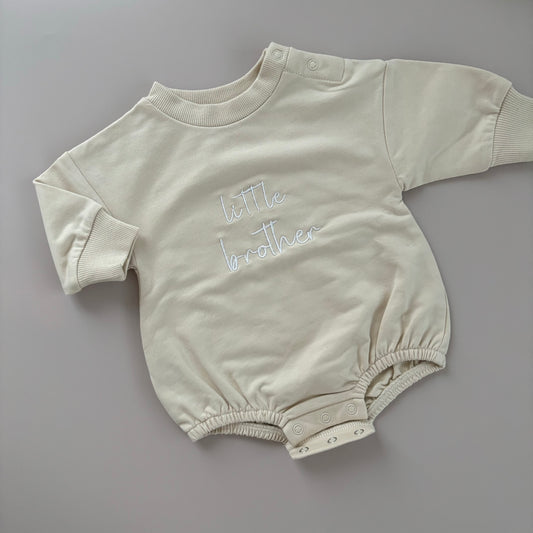 Strampler „little brother“ | Vanille