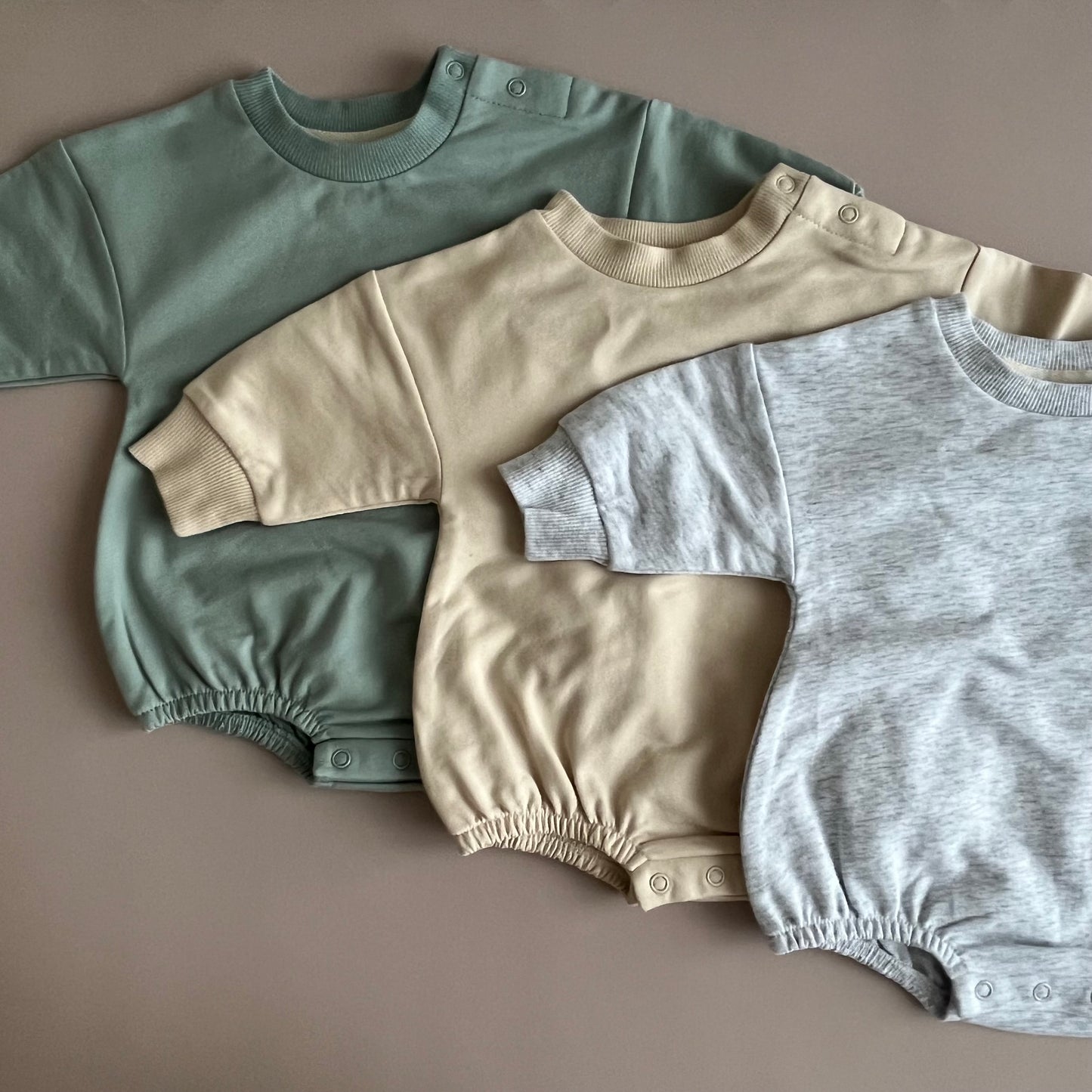 Langarm Strampler | Creme