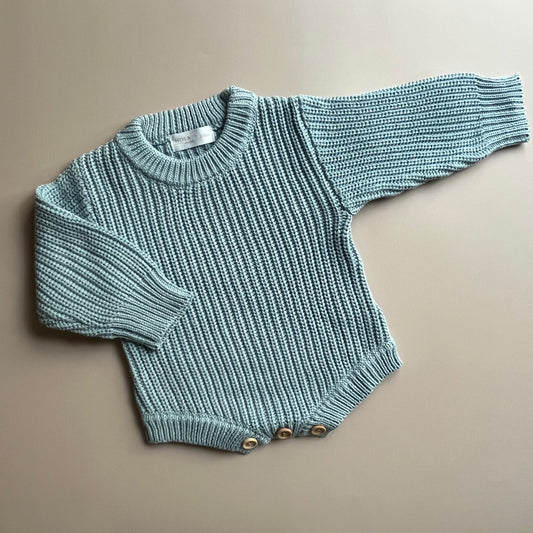 Strick-Strampler | Blau