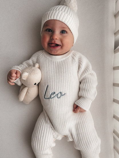 Strick-Overall | Weiß