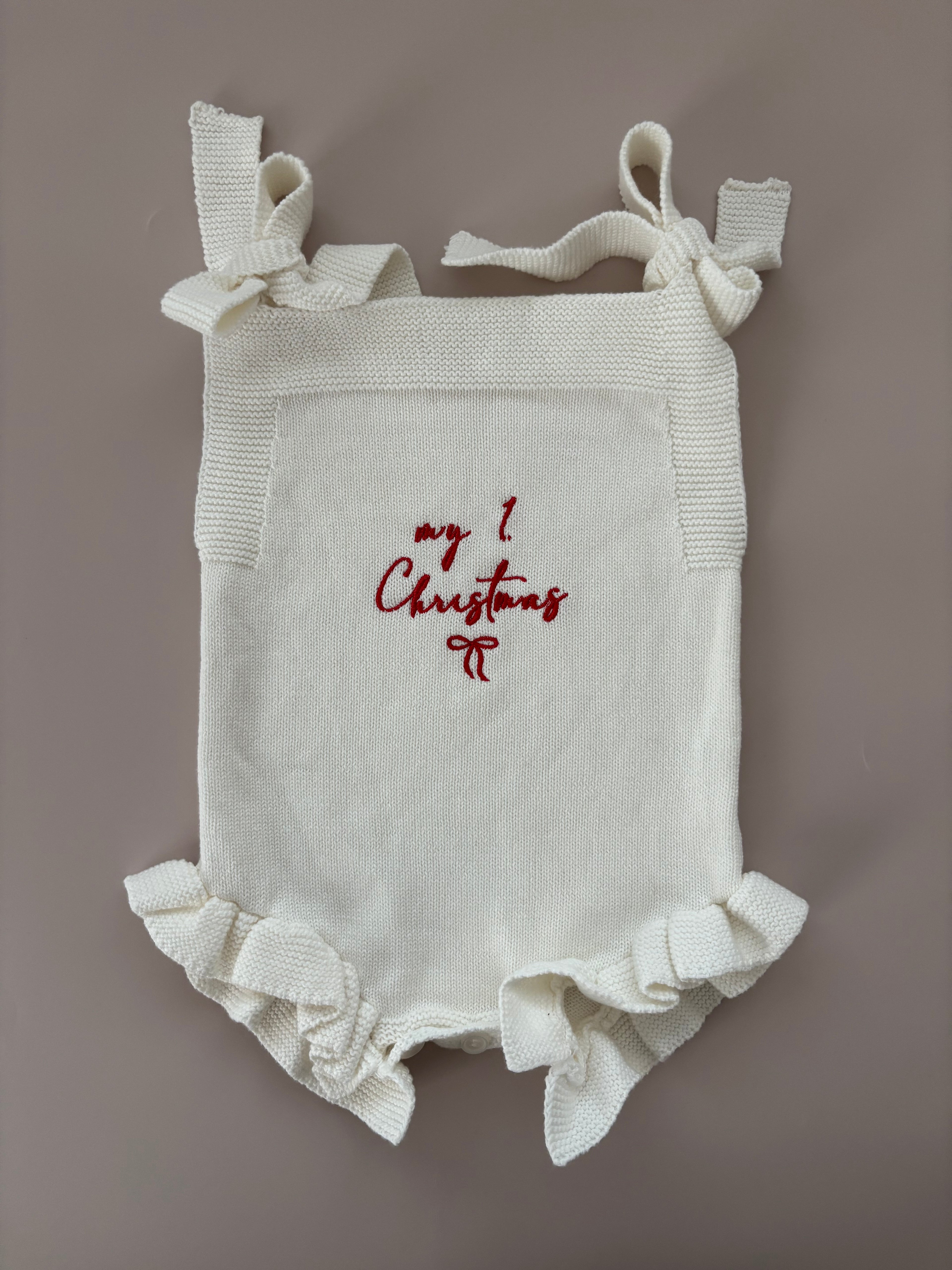 Strampler „My First Christmas“ | Weiß