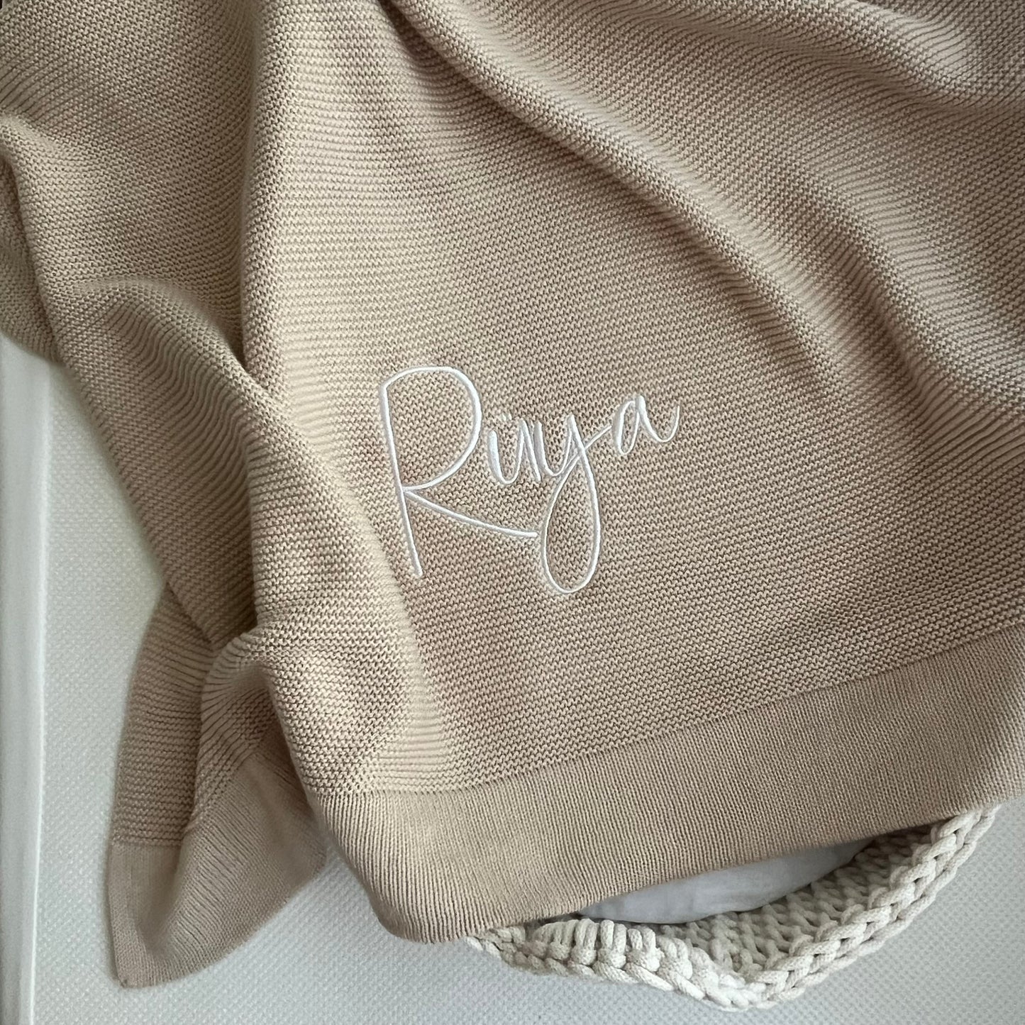 Baby Strickdecke | Beige