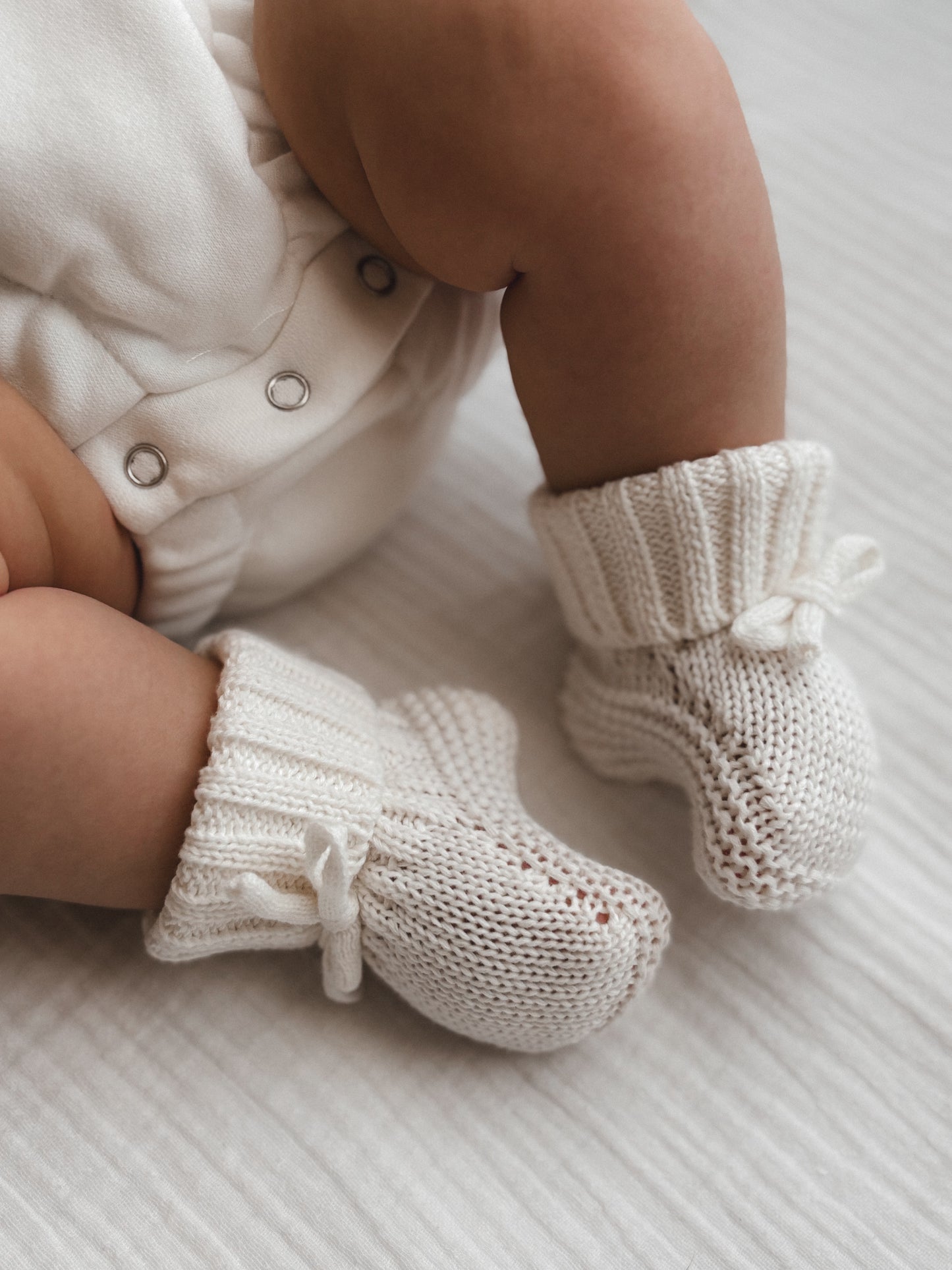 Baby-Strickschühchen | Weiß