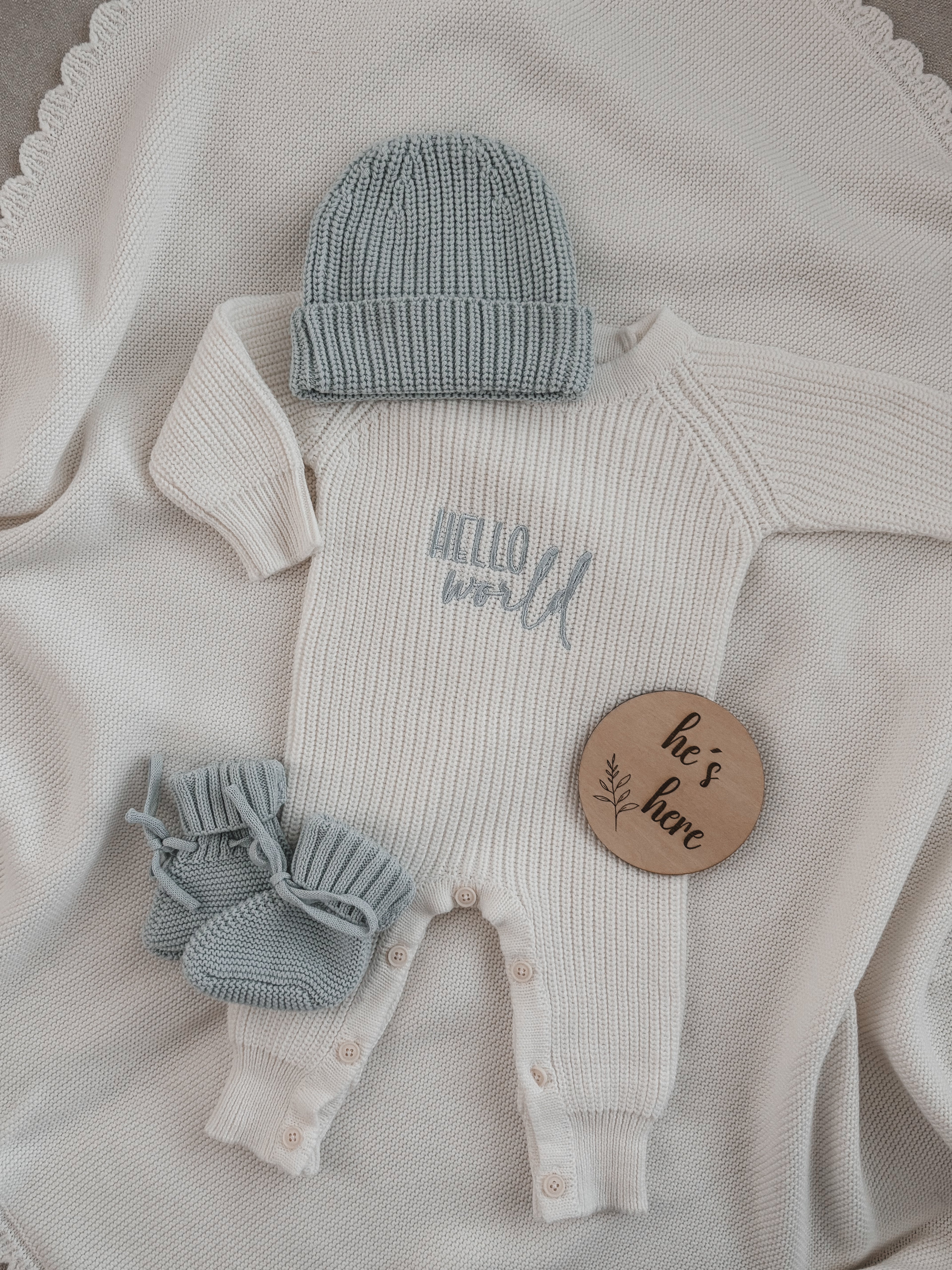 Baby Set „Hello world“ Strampler 