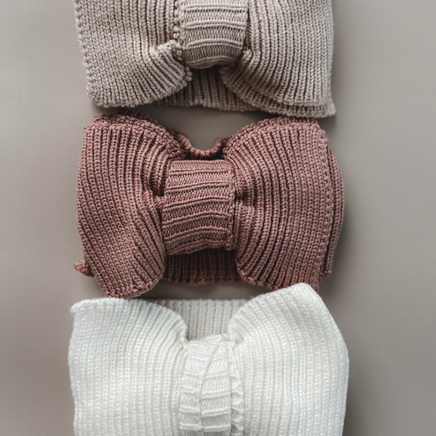 Haarband mit Schleife aus Rippstrick | 5 Farben