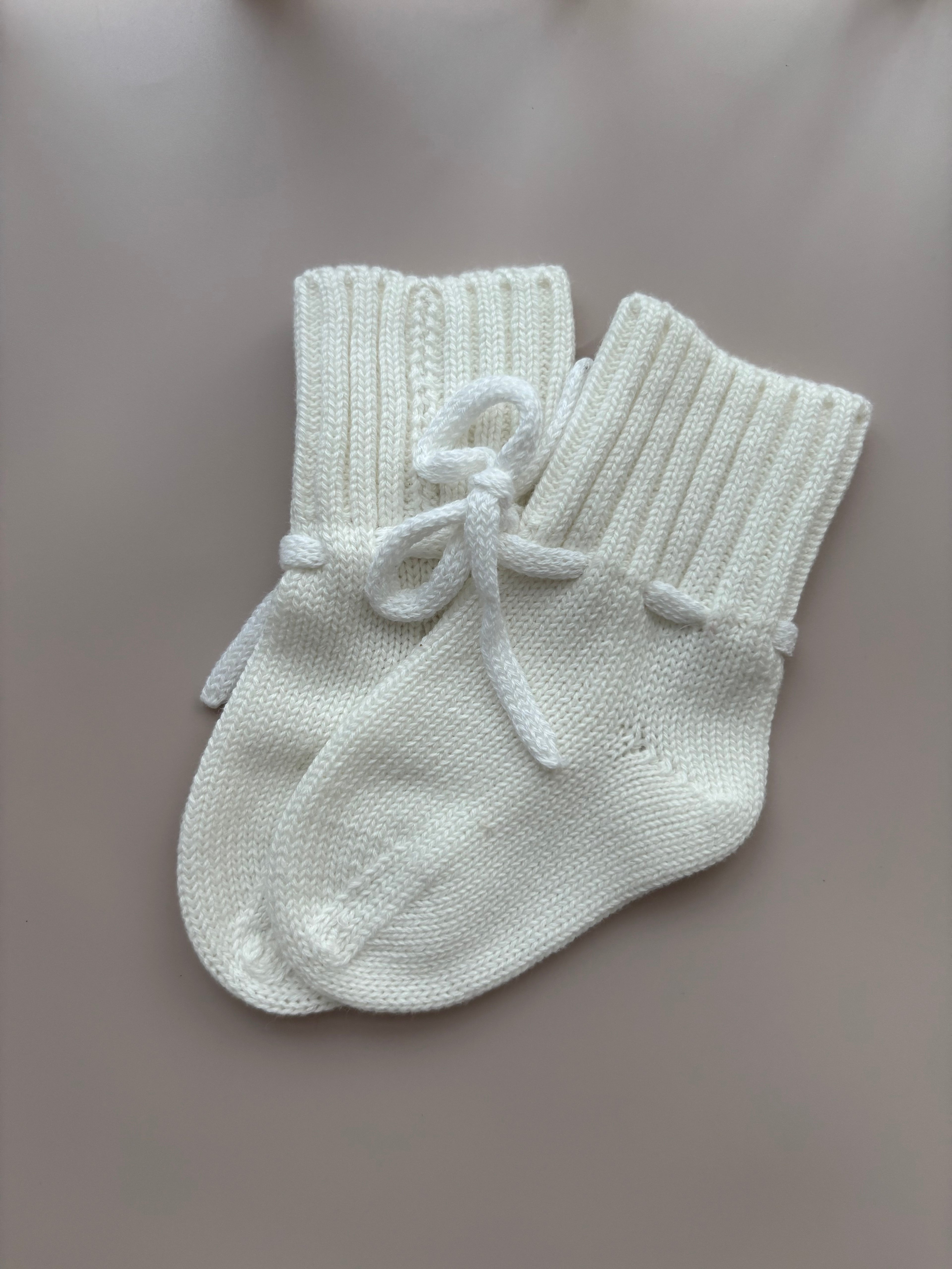 Strickschühchen | Weiß