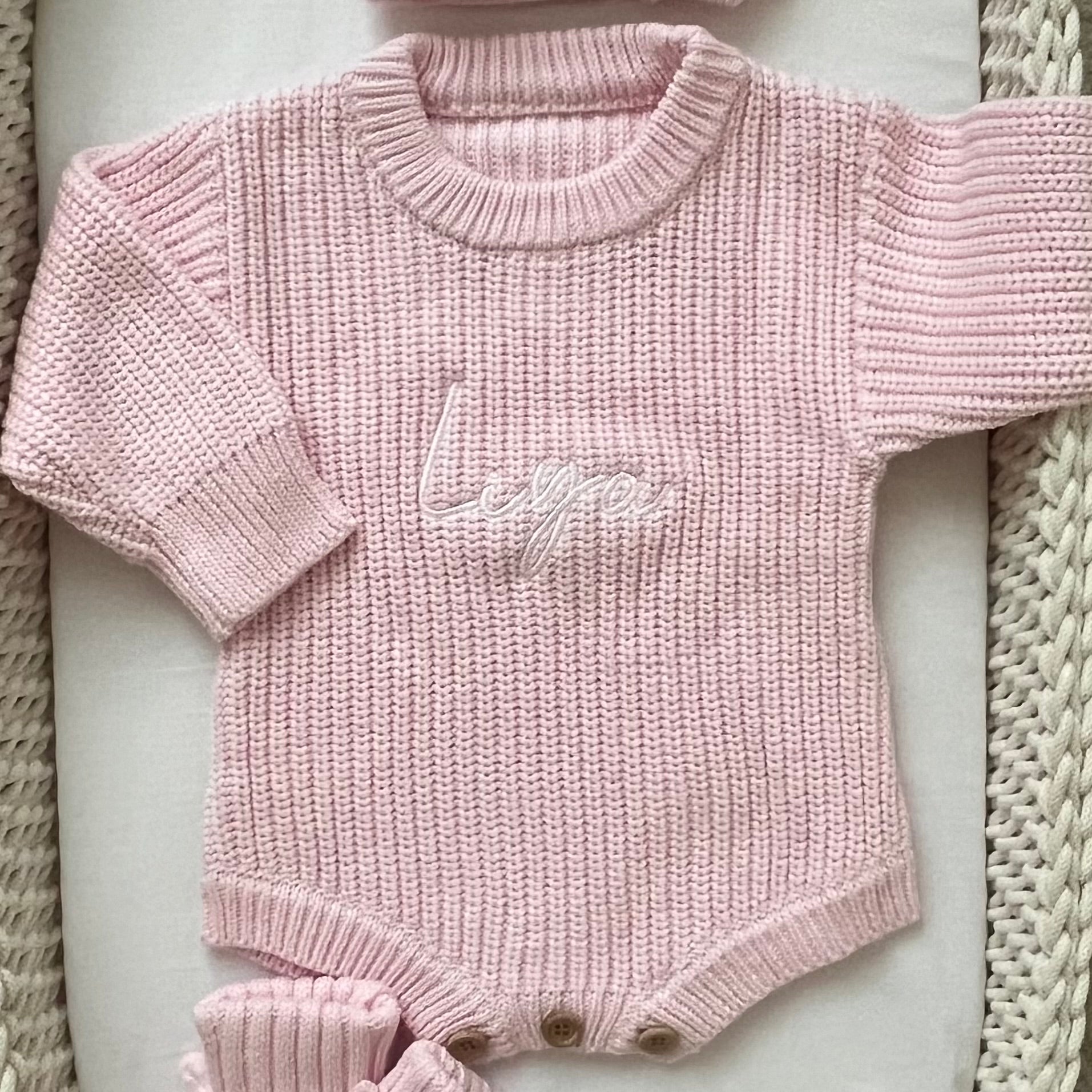 Strick-Strampler | Rosa