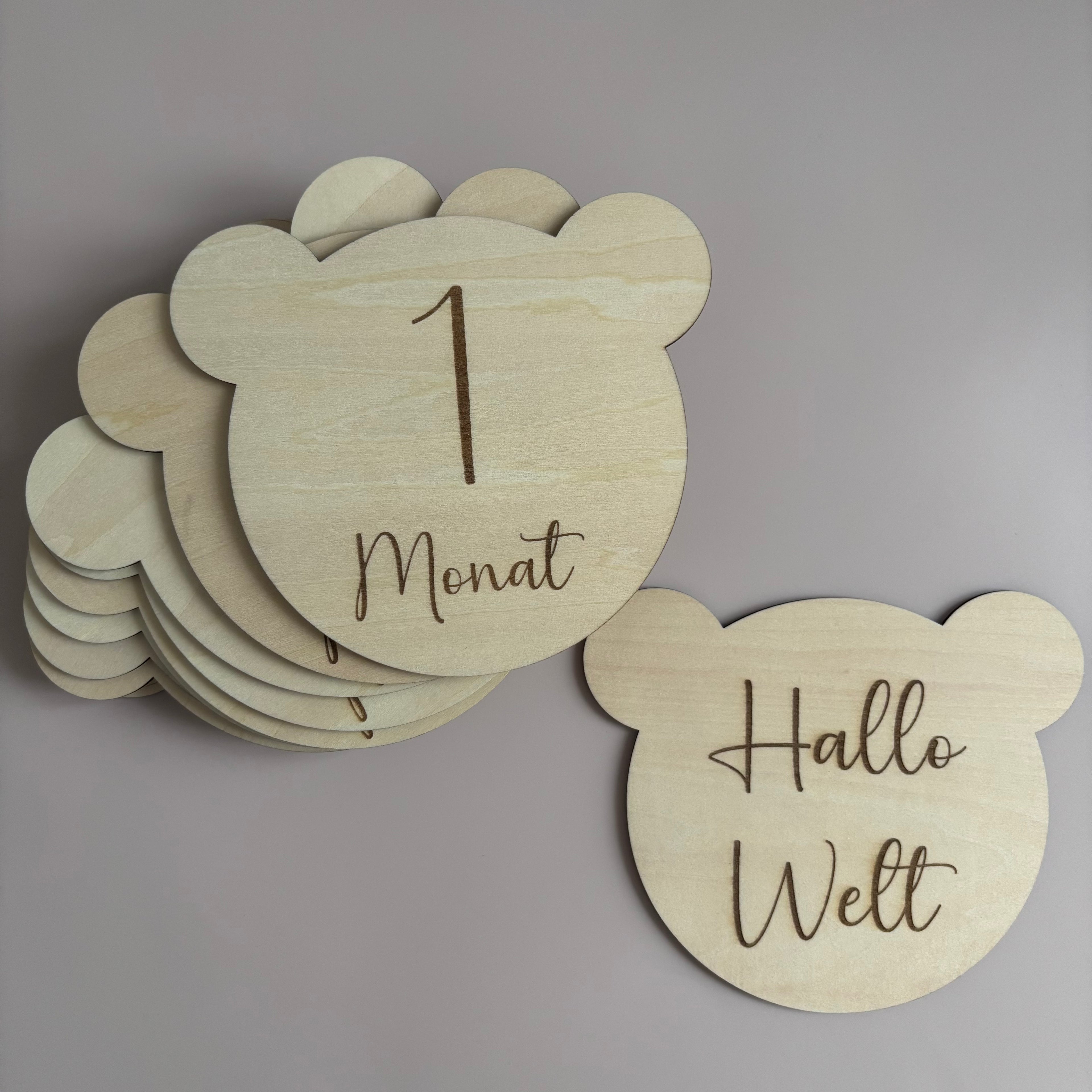 Holzschilder „Bärchen“ – Meilensteine