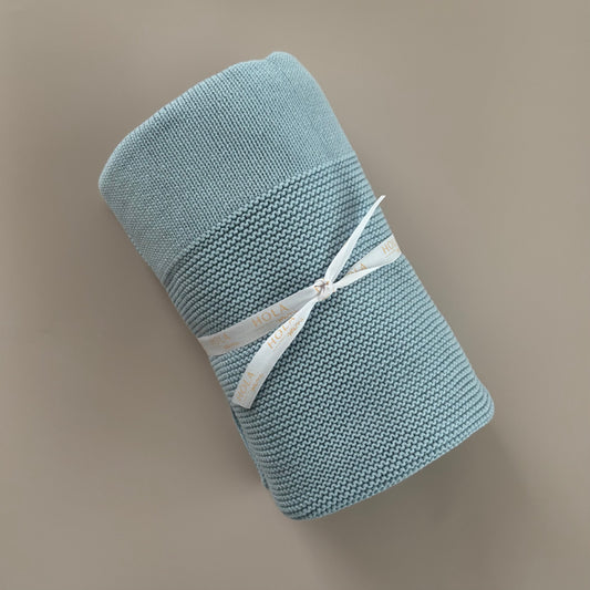 Baby Strickdecke | Hellblau