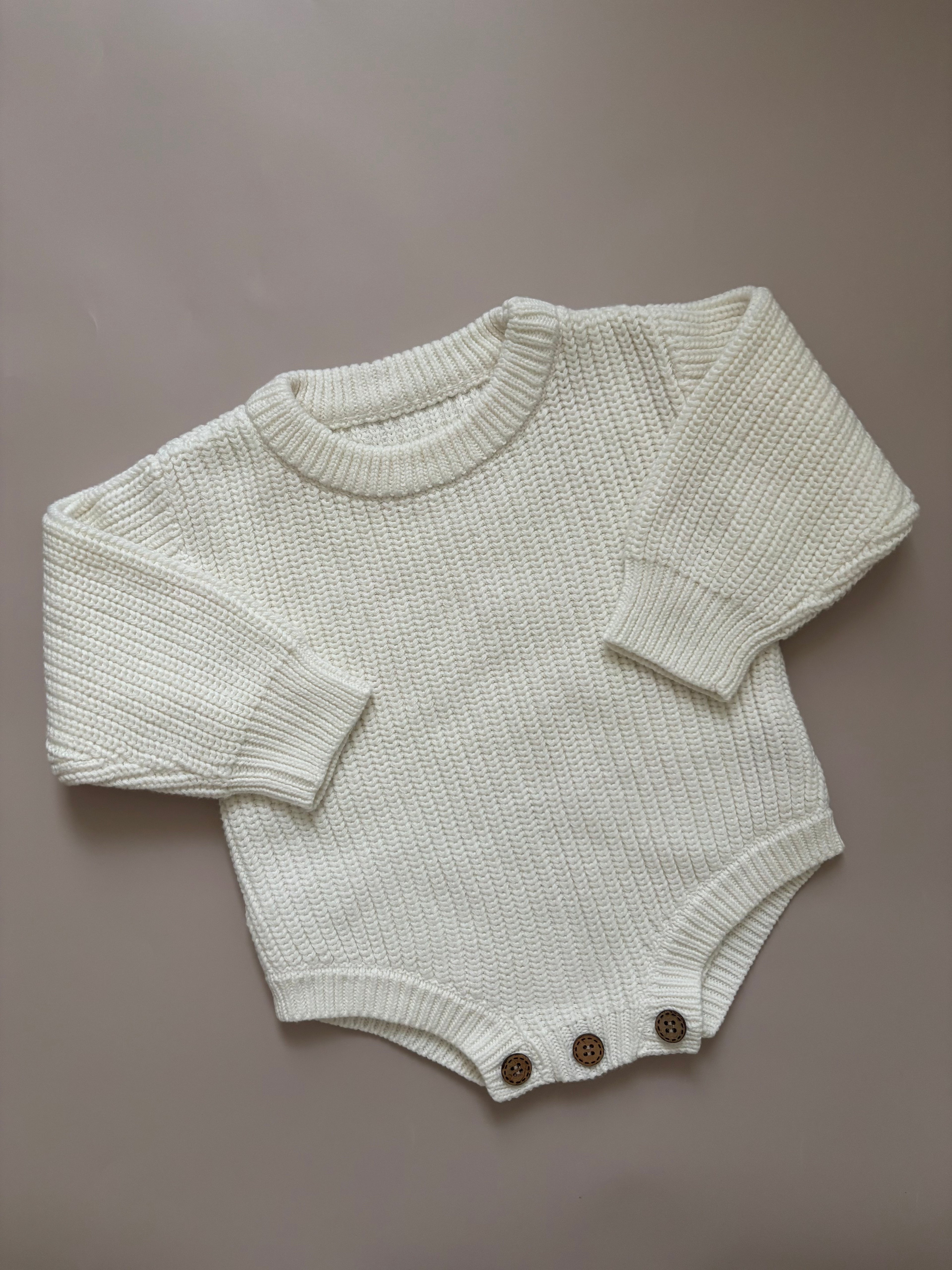 Strickstrampler | Weiß