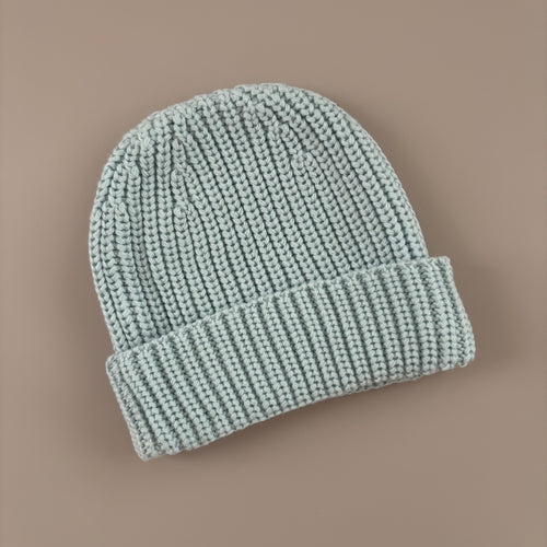 Baby-Strickmütze | Hellblau