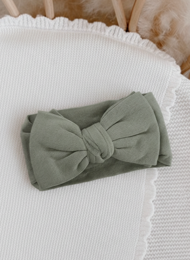 Haarband aus Baumwolle | Salbeigrün