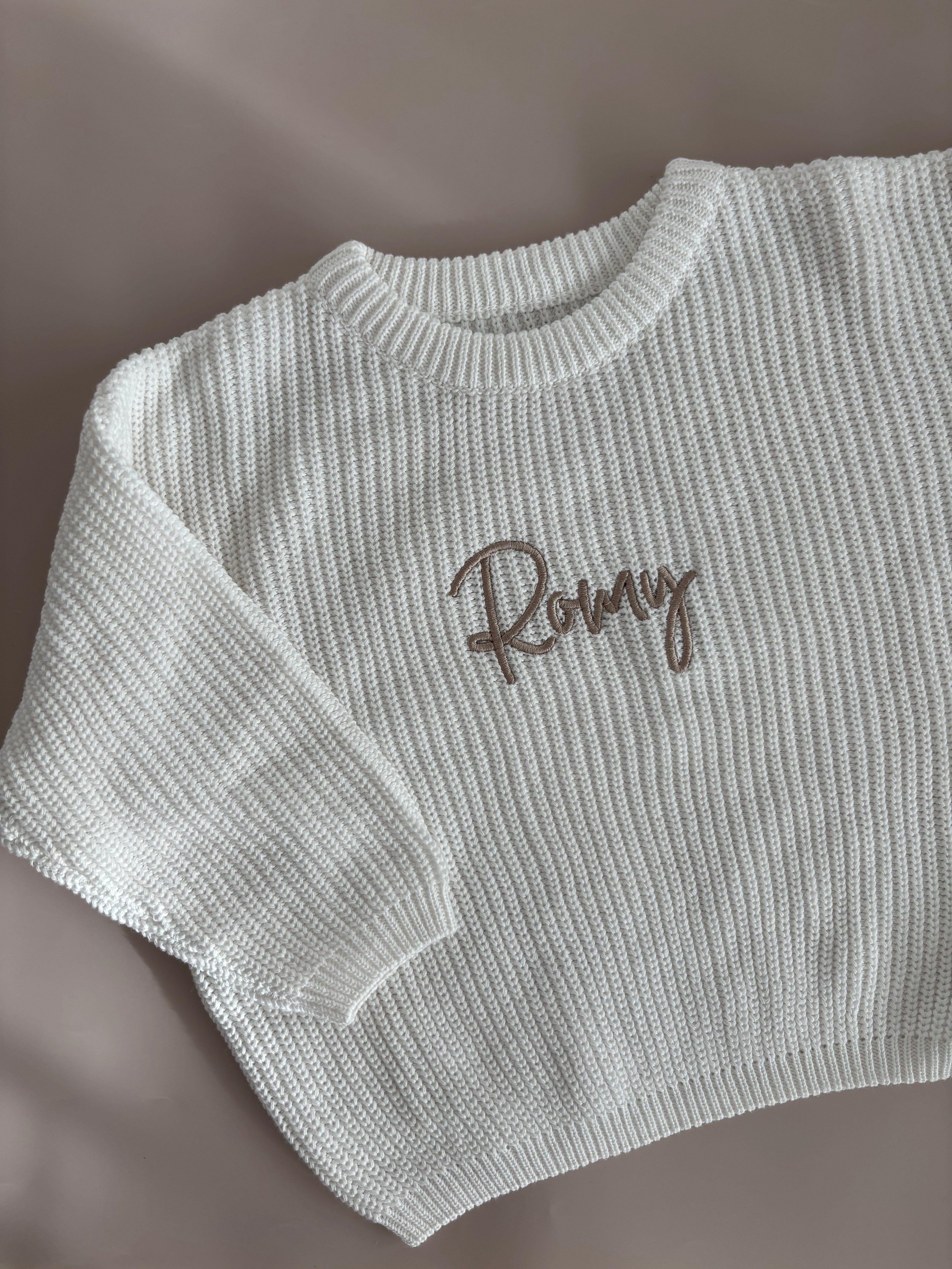 Strickpullover Weiß – „Romy“ – Größe 18–24 Monate