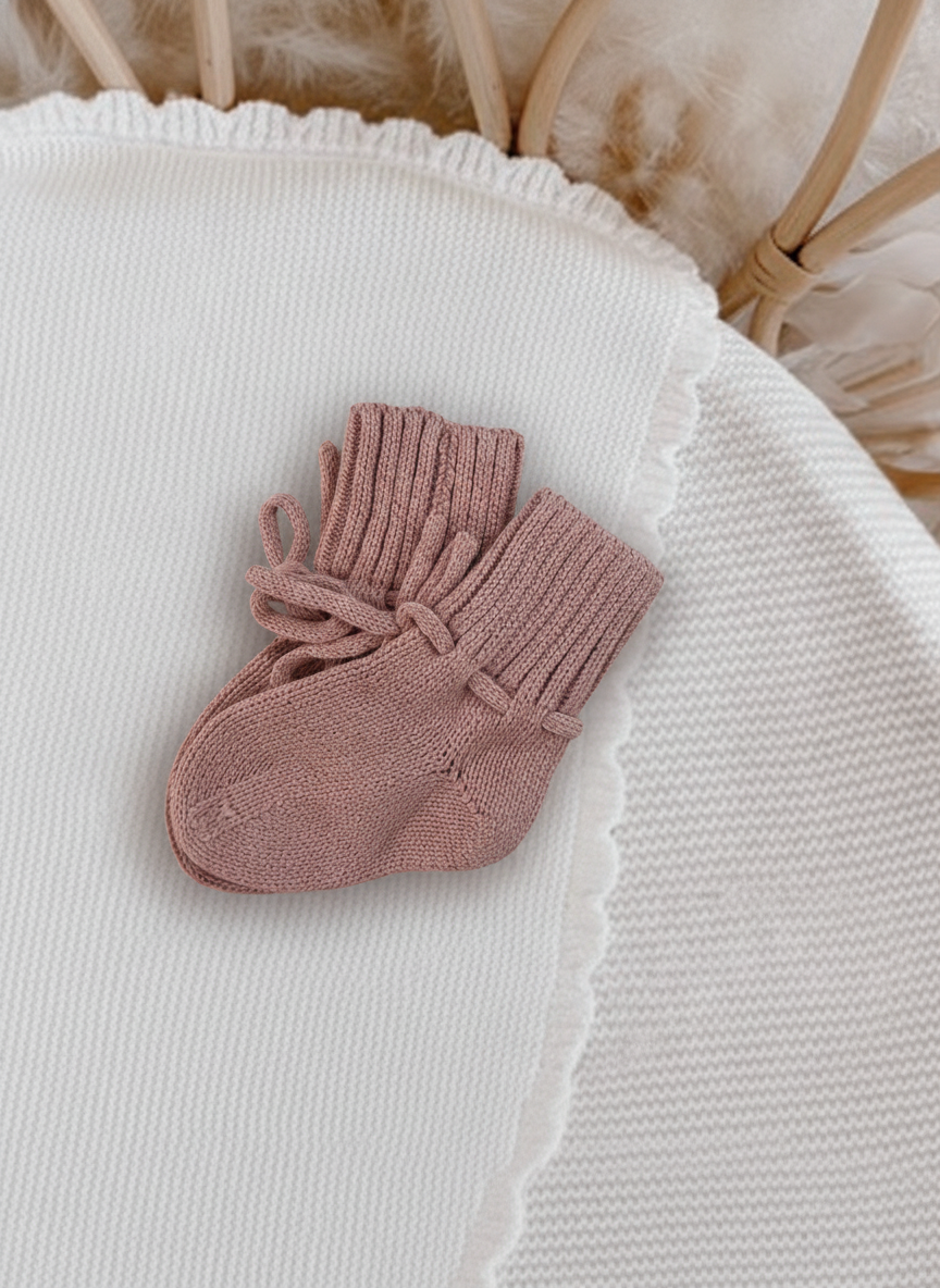 Strickschühchen | Altrosa