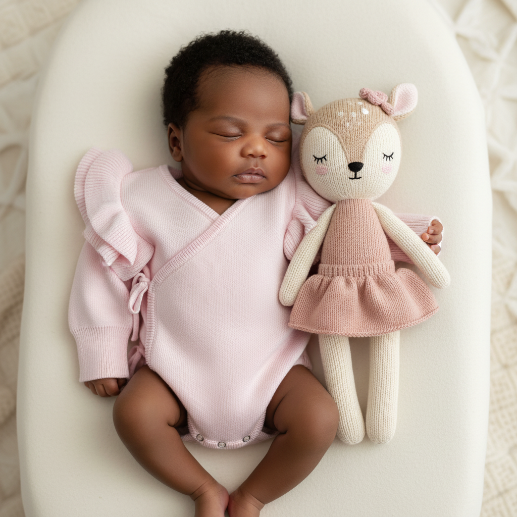 Kimono-Strampler mit Rüschen | Rosa