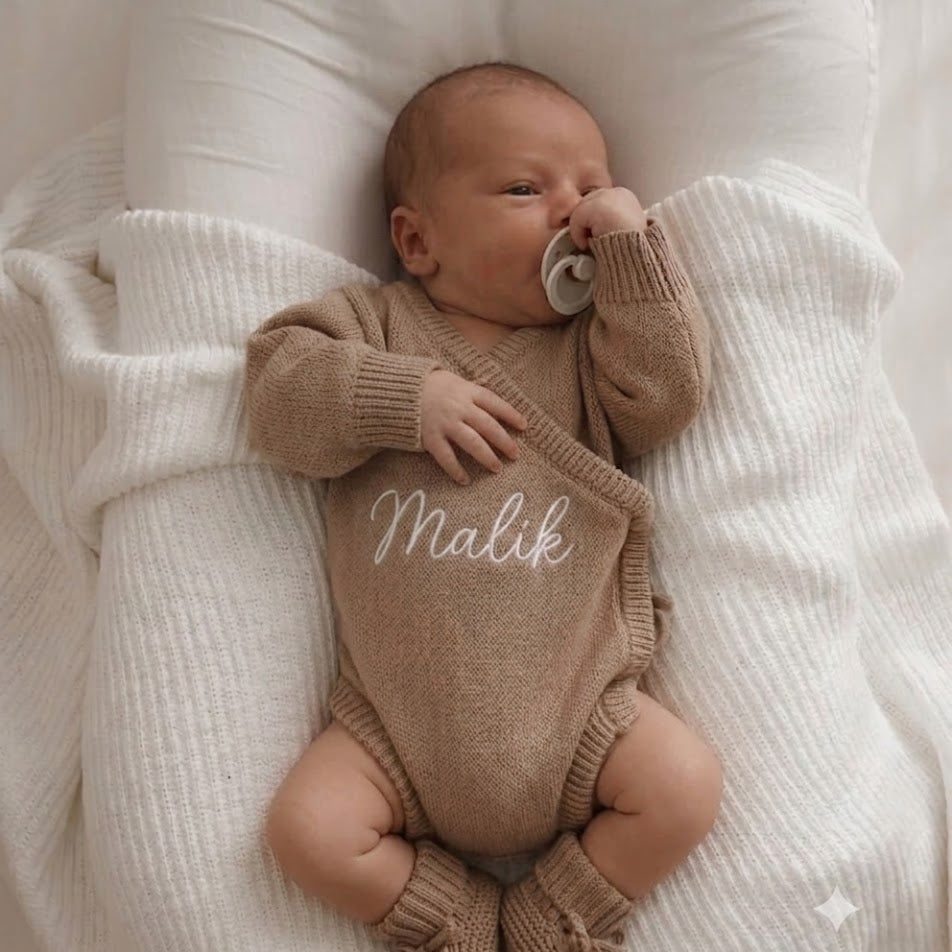 Strick-Wickelbody | Soft Mocha